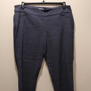 EUC: Heathered Blue Straight Leg Trousers - Sz 20W